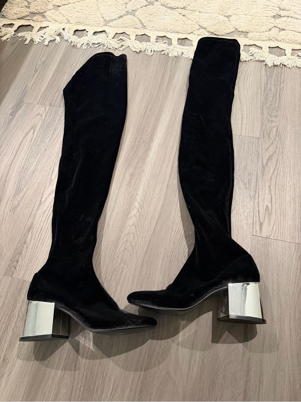 MM6 Mason Margiela Velvet over the knee boots
